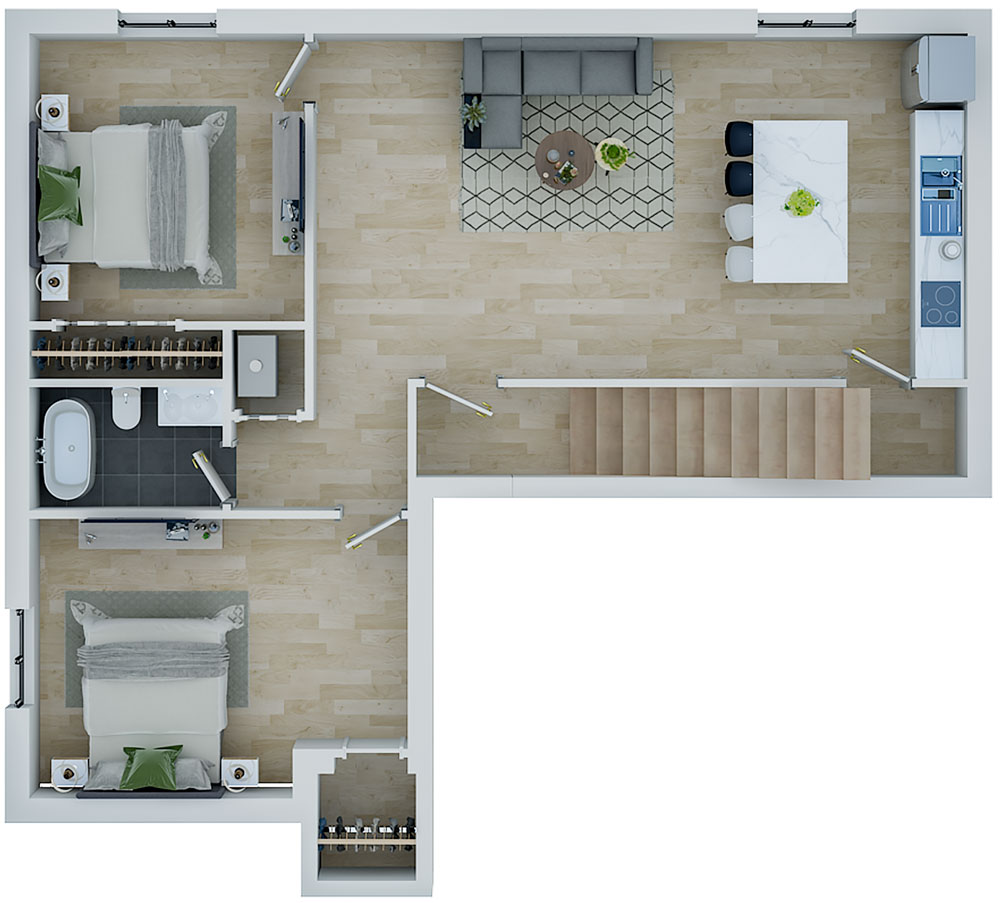 The Bonsai. basement (3D)
