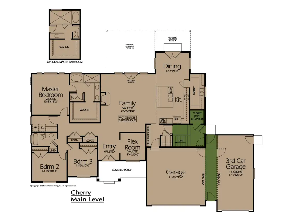 The Cherry floorplan exterior rendering