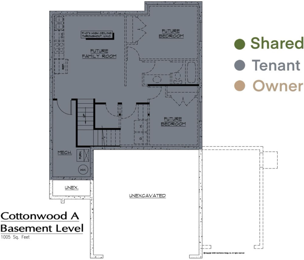 The Cottonwood. basement (2D)