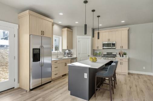 Open kitchen and dining