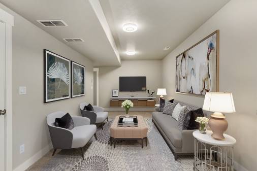 Inside an R5 basement suite, configured as a rental