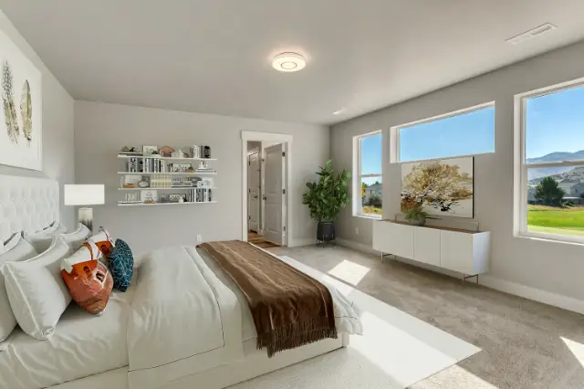 Primary bedroom in The Silk