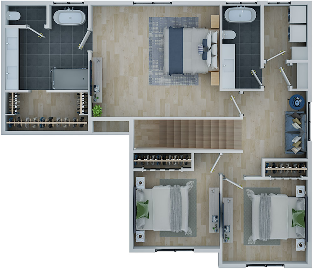 The Silk. upper floor (3D)