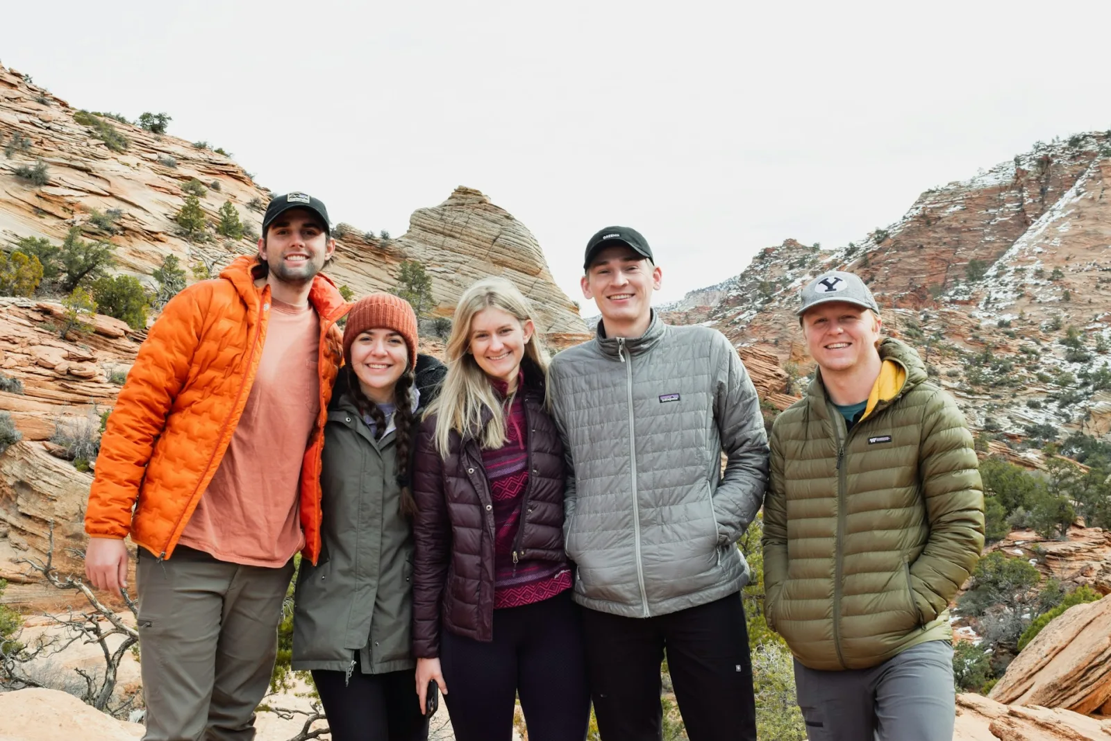 A group of friends in southern Utah's red rock country