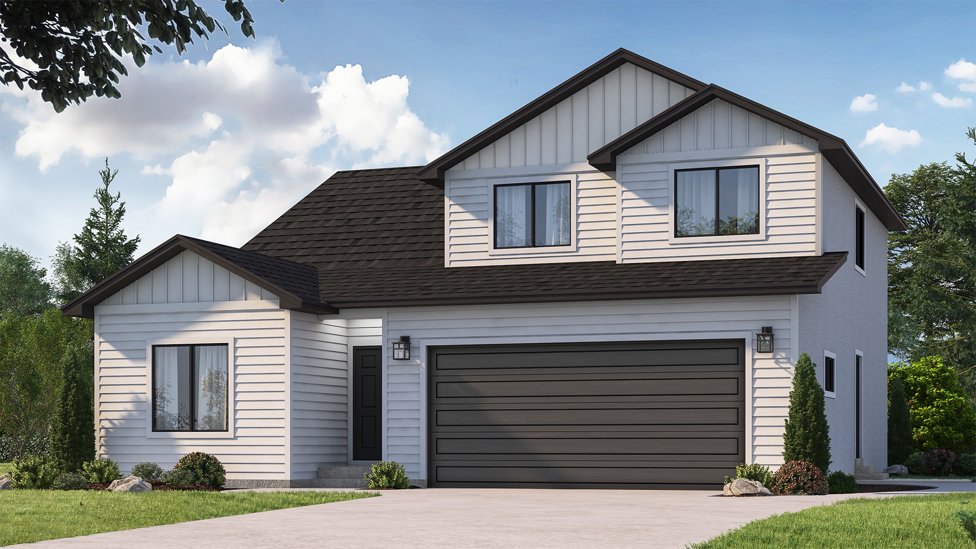 The Silk floorplan exterior rendering